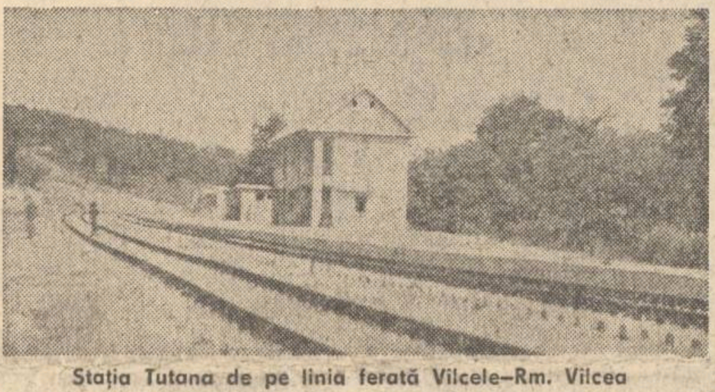 Stația Tutana – infrastructură de linie în curs de așezare (România Liberă, aug. 1984)