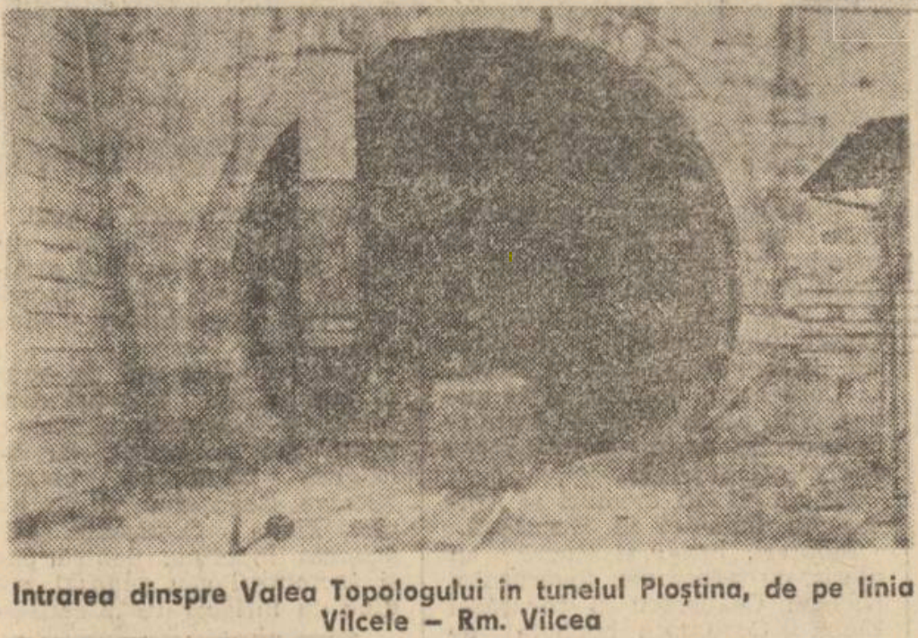 Tunelul Ploștina, portal valea Topologului, România Liberă 1985